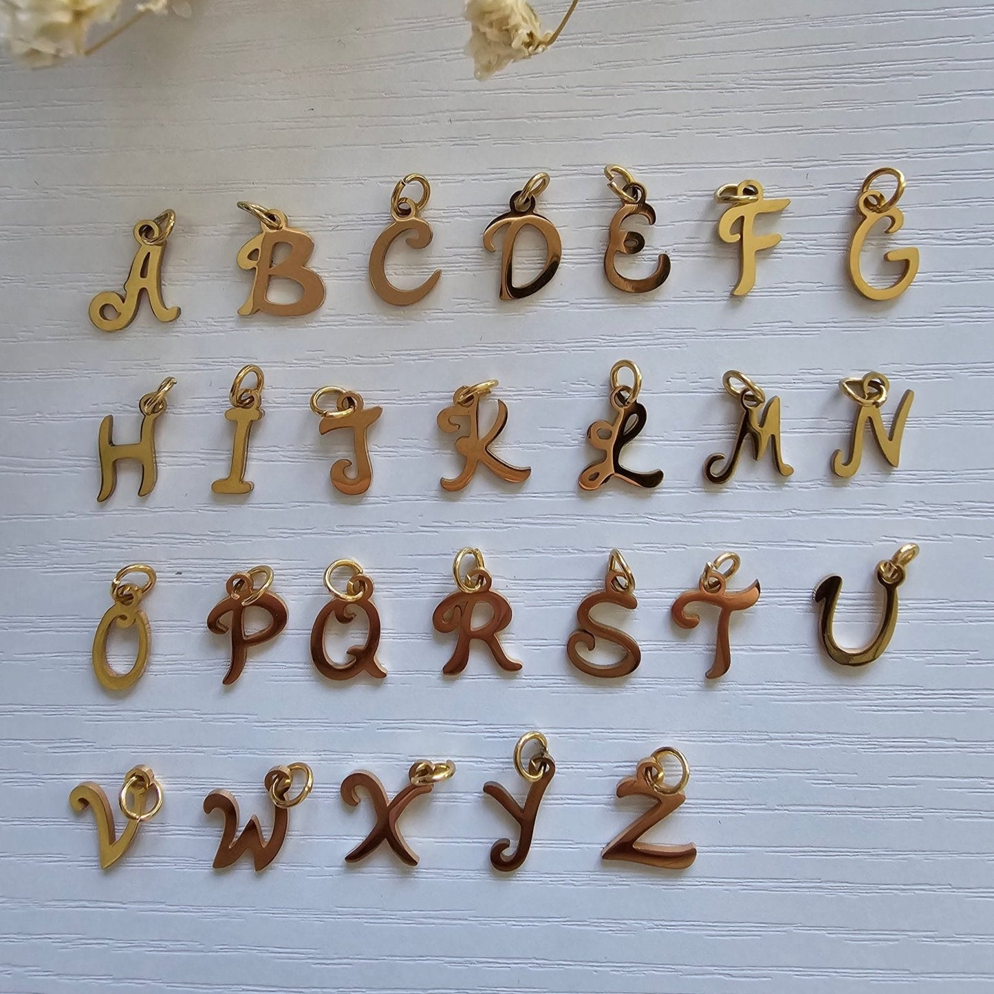 personalized necklace custom charms initial sweatproof