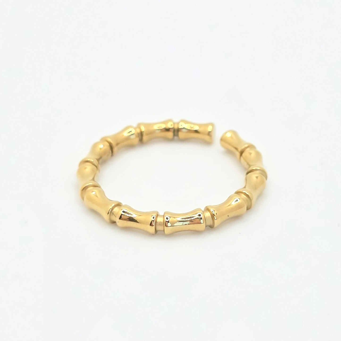 stackable gold bamboo ring waterproof
