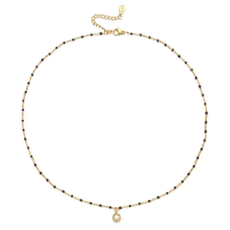 delicate tarnish free summer sweatproof necklace layering