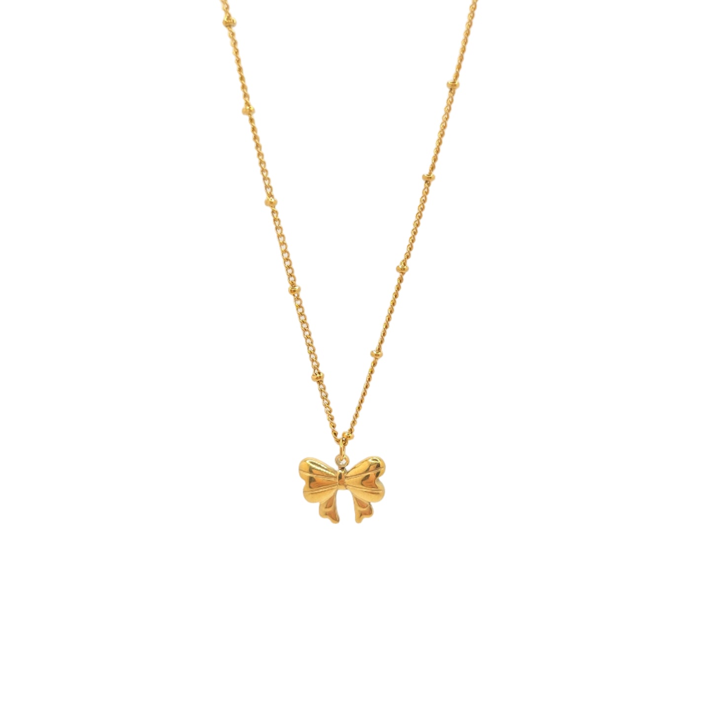 dainty bow necklace girly cute