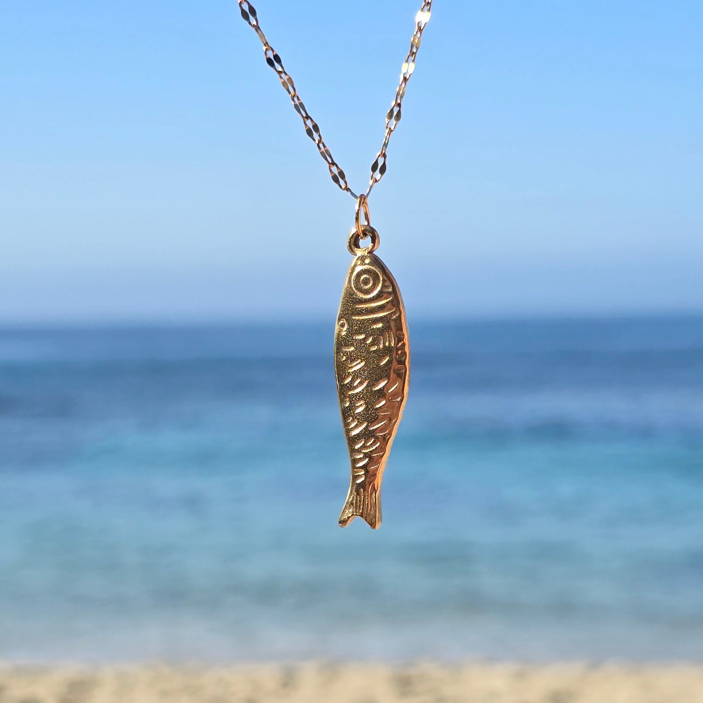 perfect fish gold necklace vacation jewelry layering