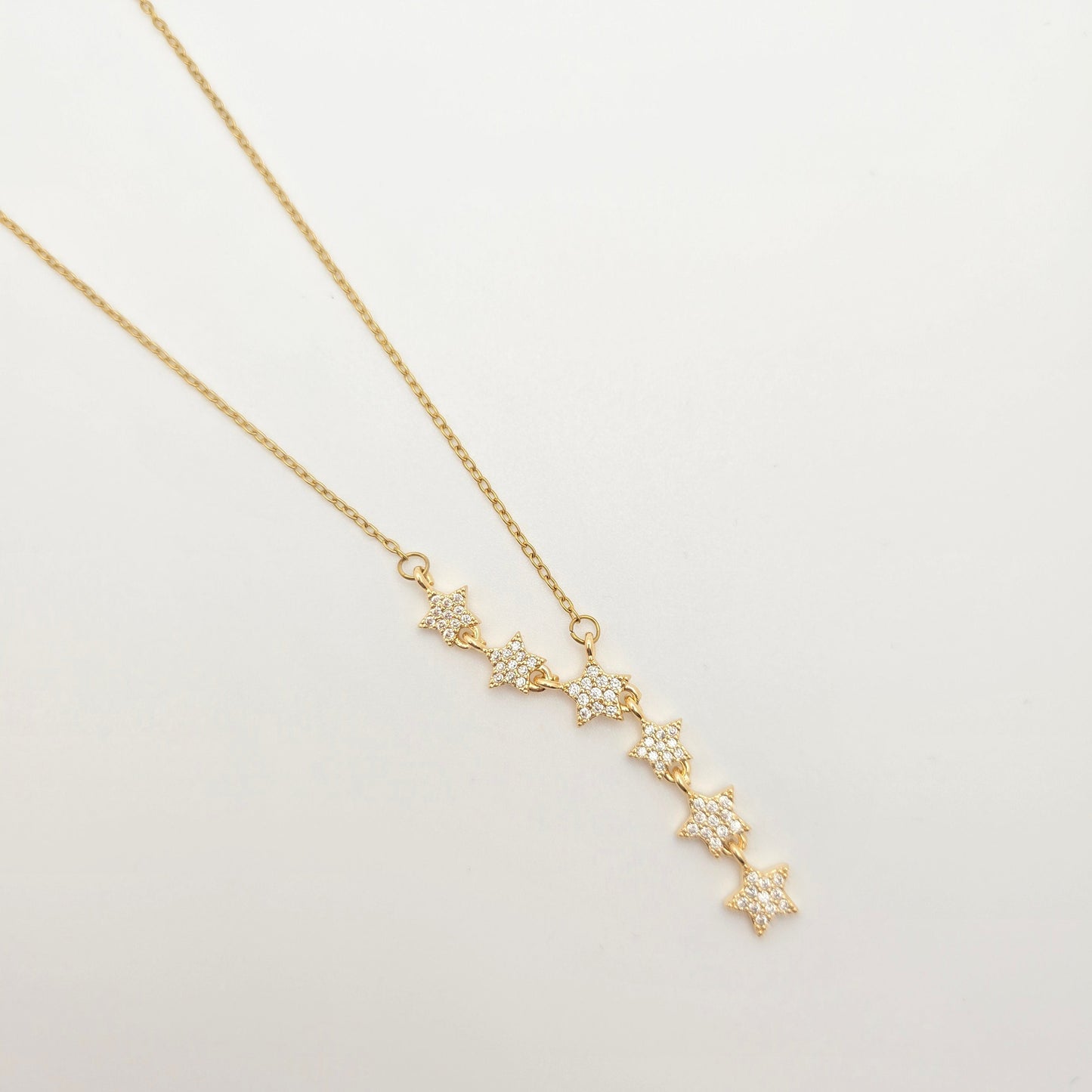 delicate stars gold necklace gift idea