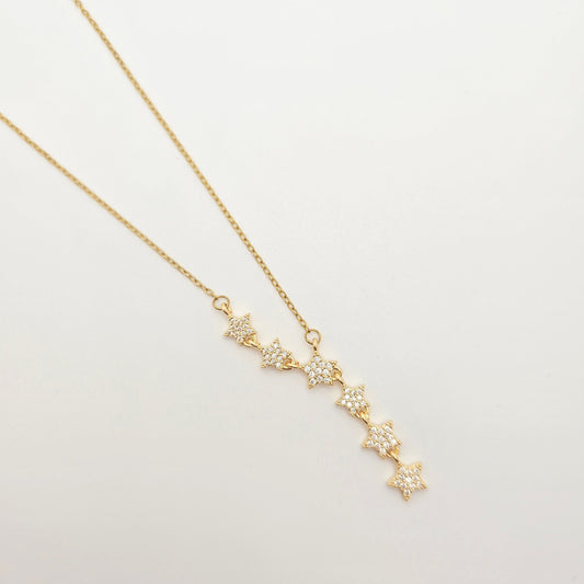 delicate stars gold necklace gift idea