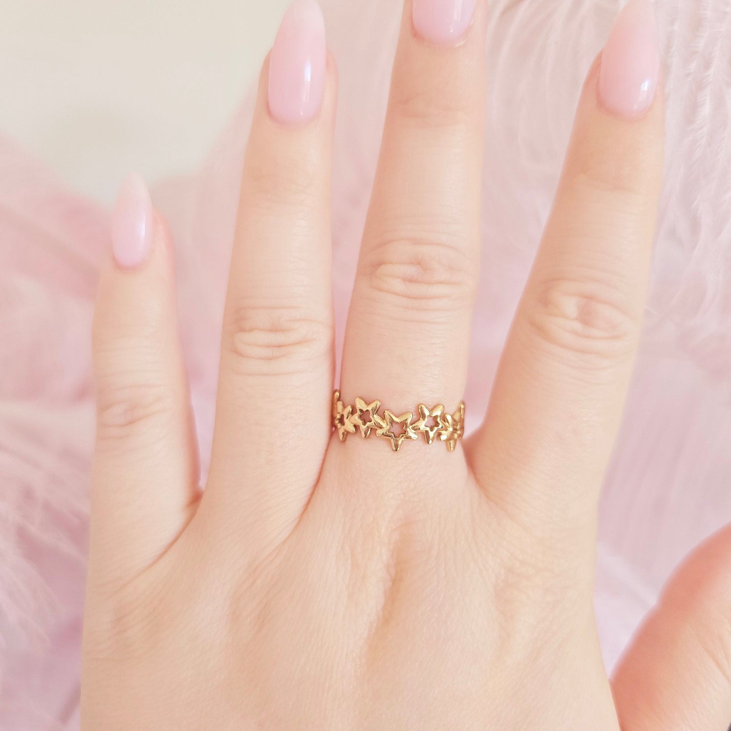 cute stars ring 4th of July jewelry