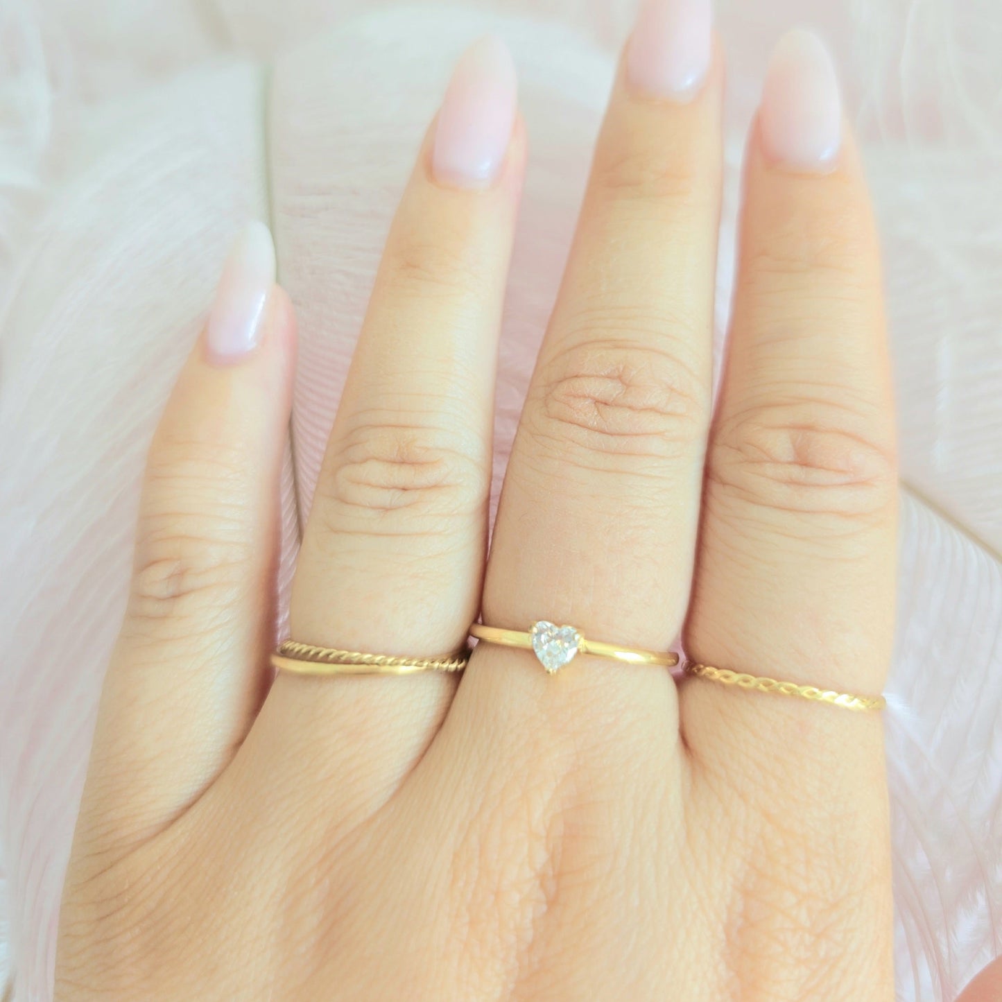dainty gold stackable rings