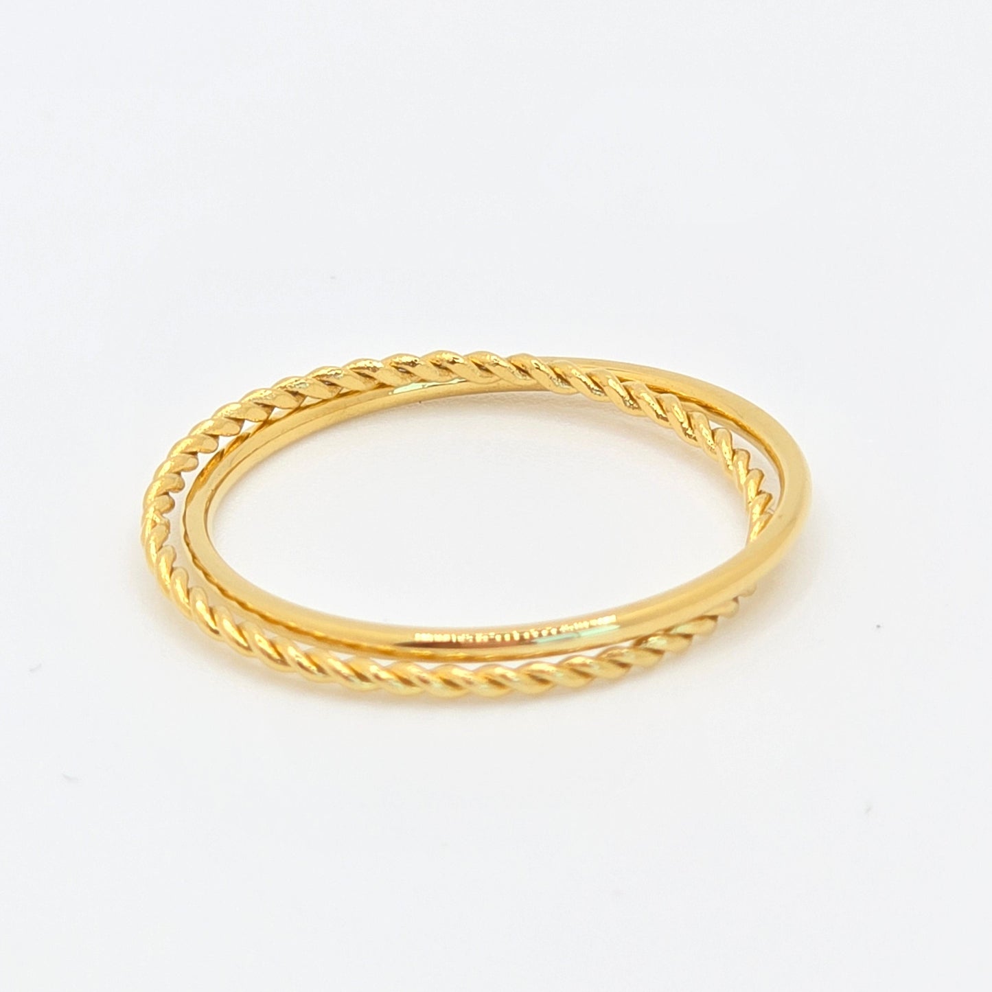tiny thin delicate stackable dainty gold ring