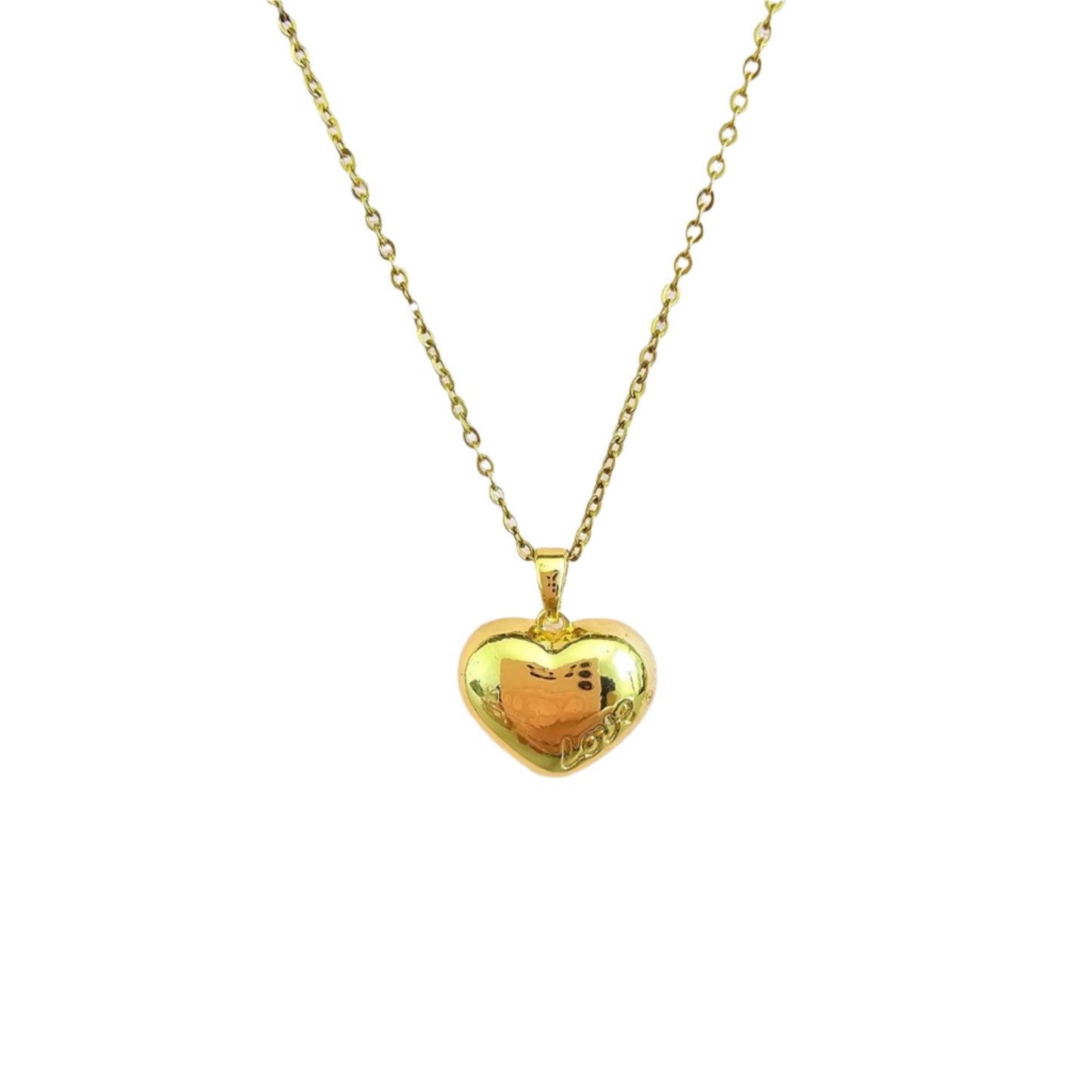 gold heart necklace dainty jewelry