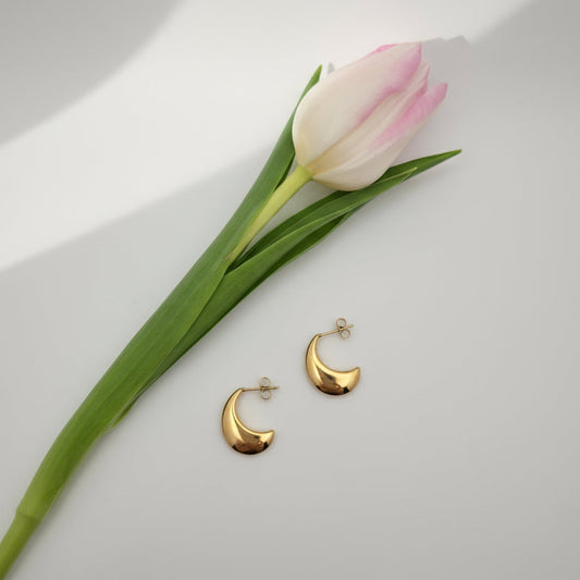 gold light hoop earrings everyday