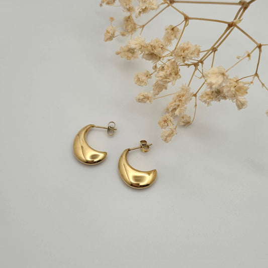 gold dainty statement earrings