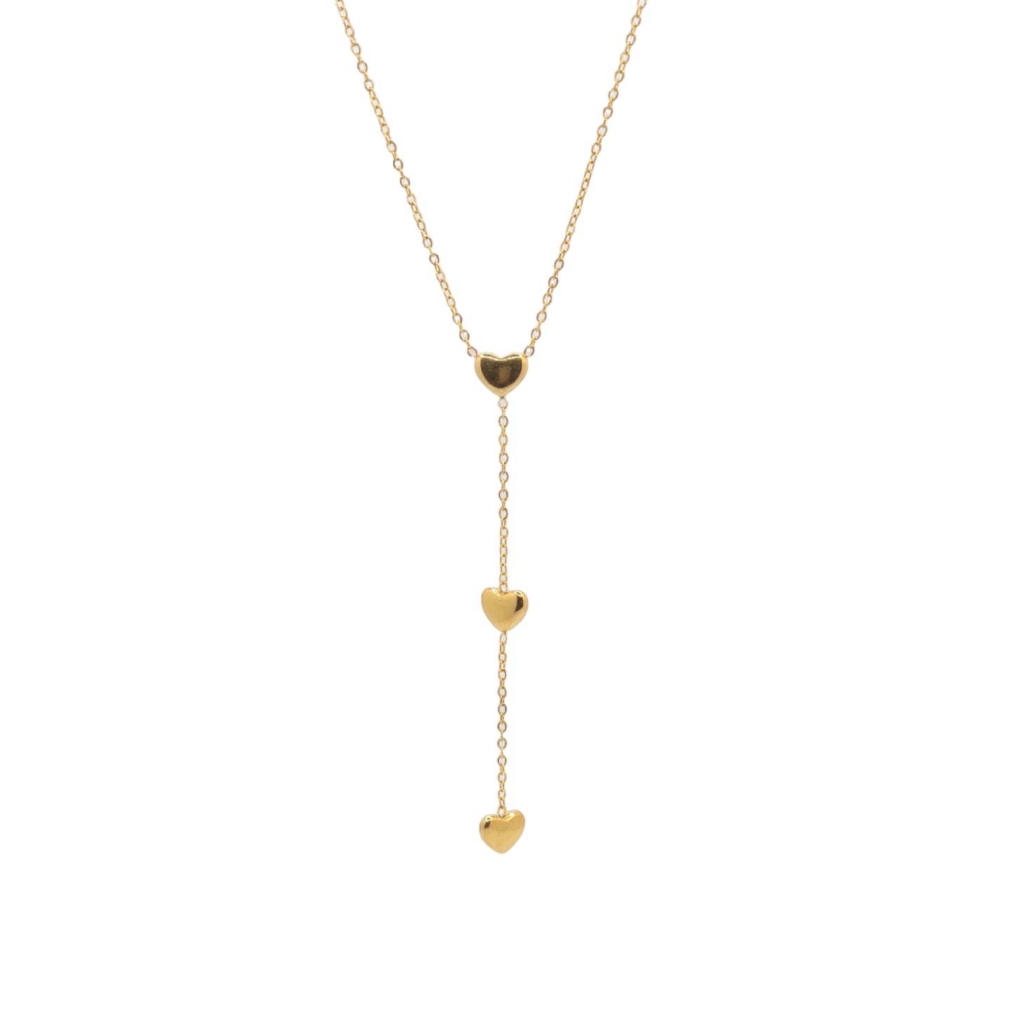 lariat hearts gold hearts necklace