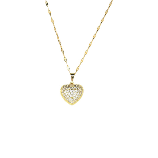 gold heart necklace valentine gift