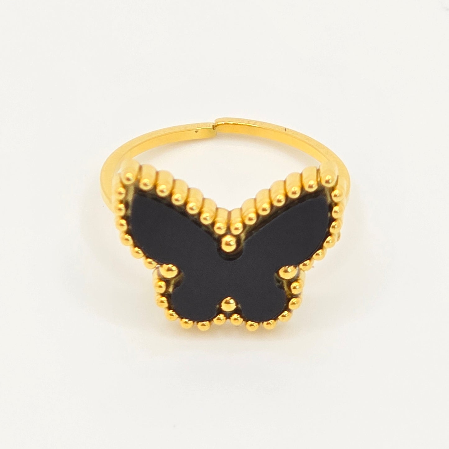 van cleef dupe black butterfly ring dainty