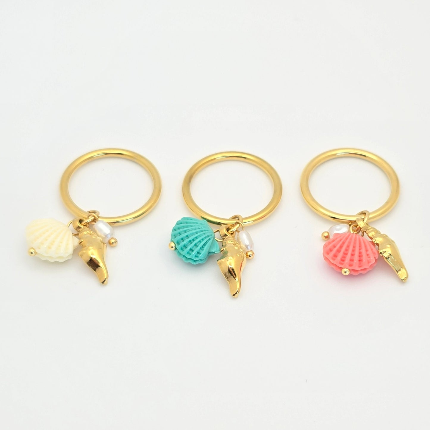cute dangly gold waterproof rings summer