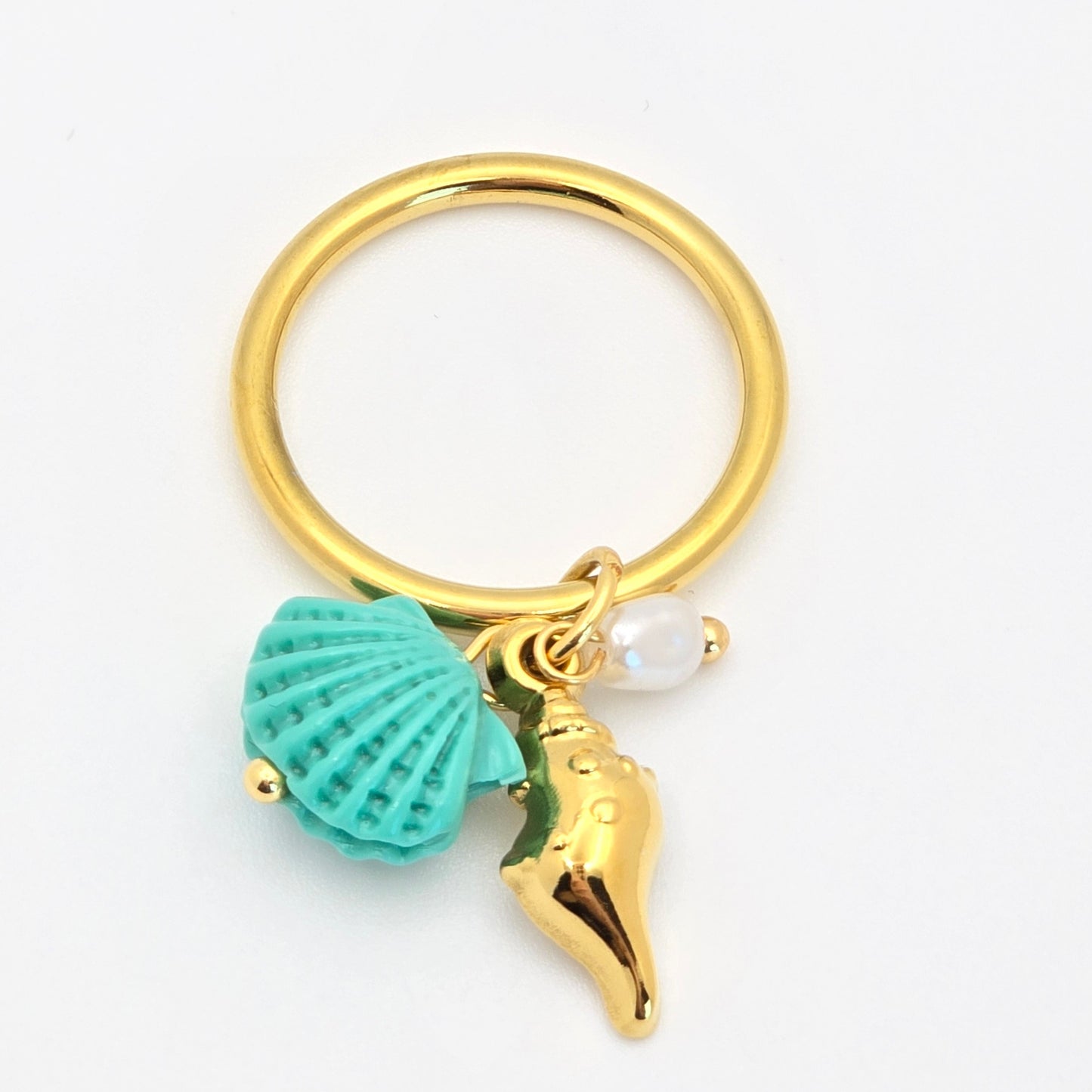 gold cute beach ring dangly waterproof