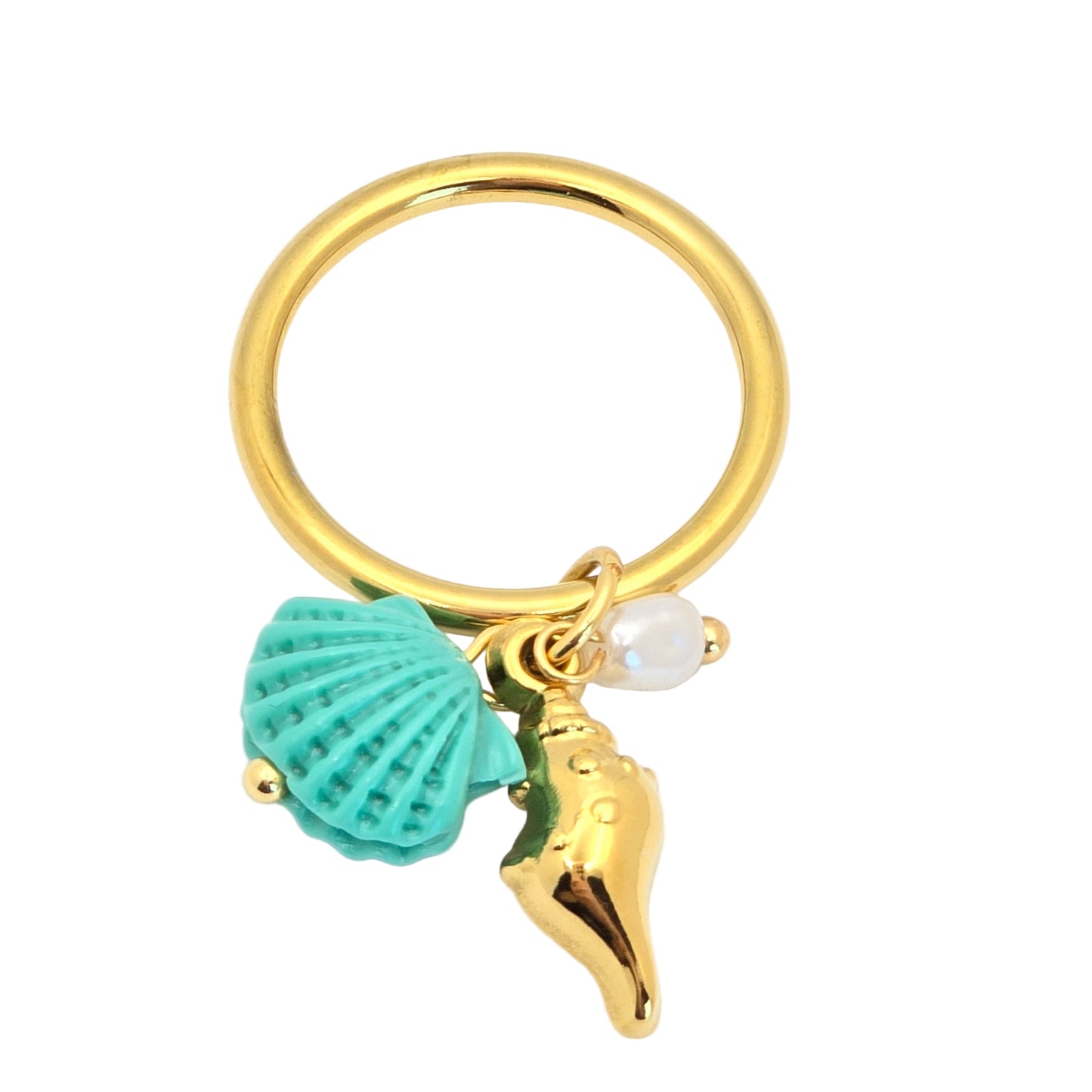 gold cute beach ring dangly waterproof