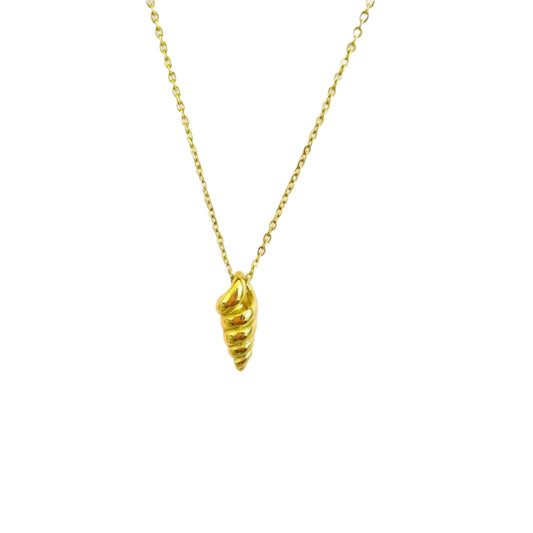 gold waterproof conch necklace dainty