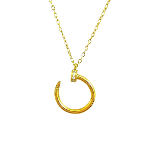 cartier nail necklace dupe gold