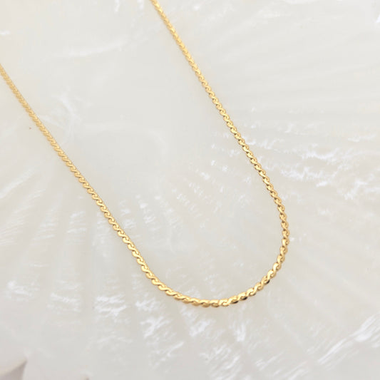 dainty gold twisted chain necklace stacking