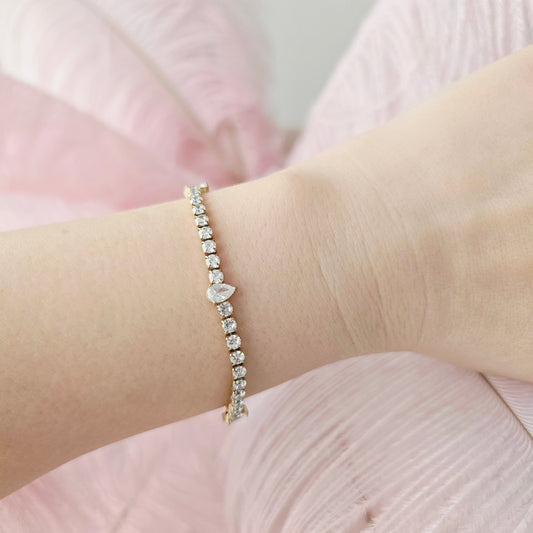 pear shaped tennis bracelet waterproof