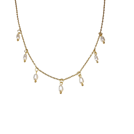 delicate pearls necklace stackable jewelry