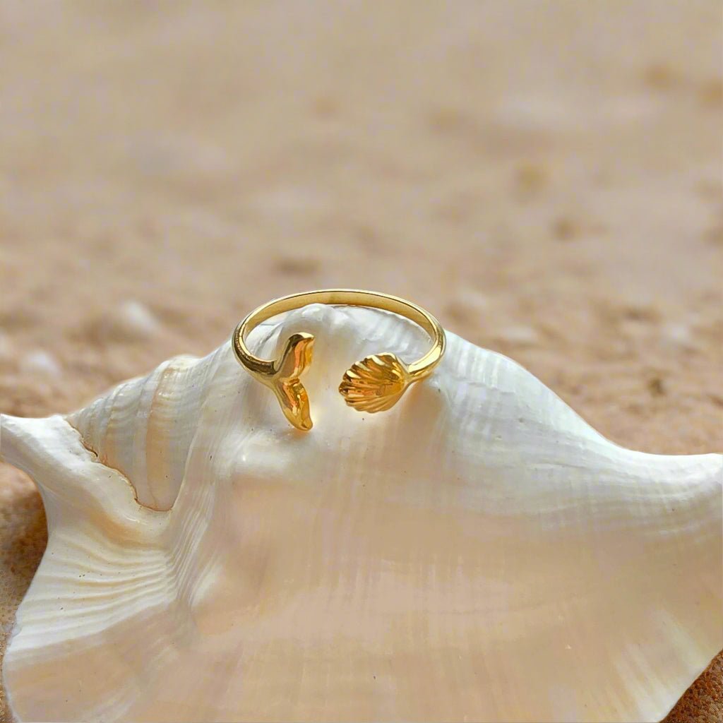 dainty delicate waterproof gold ring beach vacation jewelry