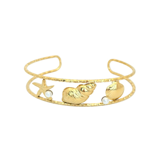 gold bangle stackable beach vacation summer jewelry