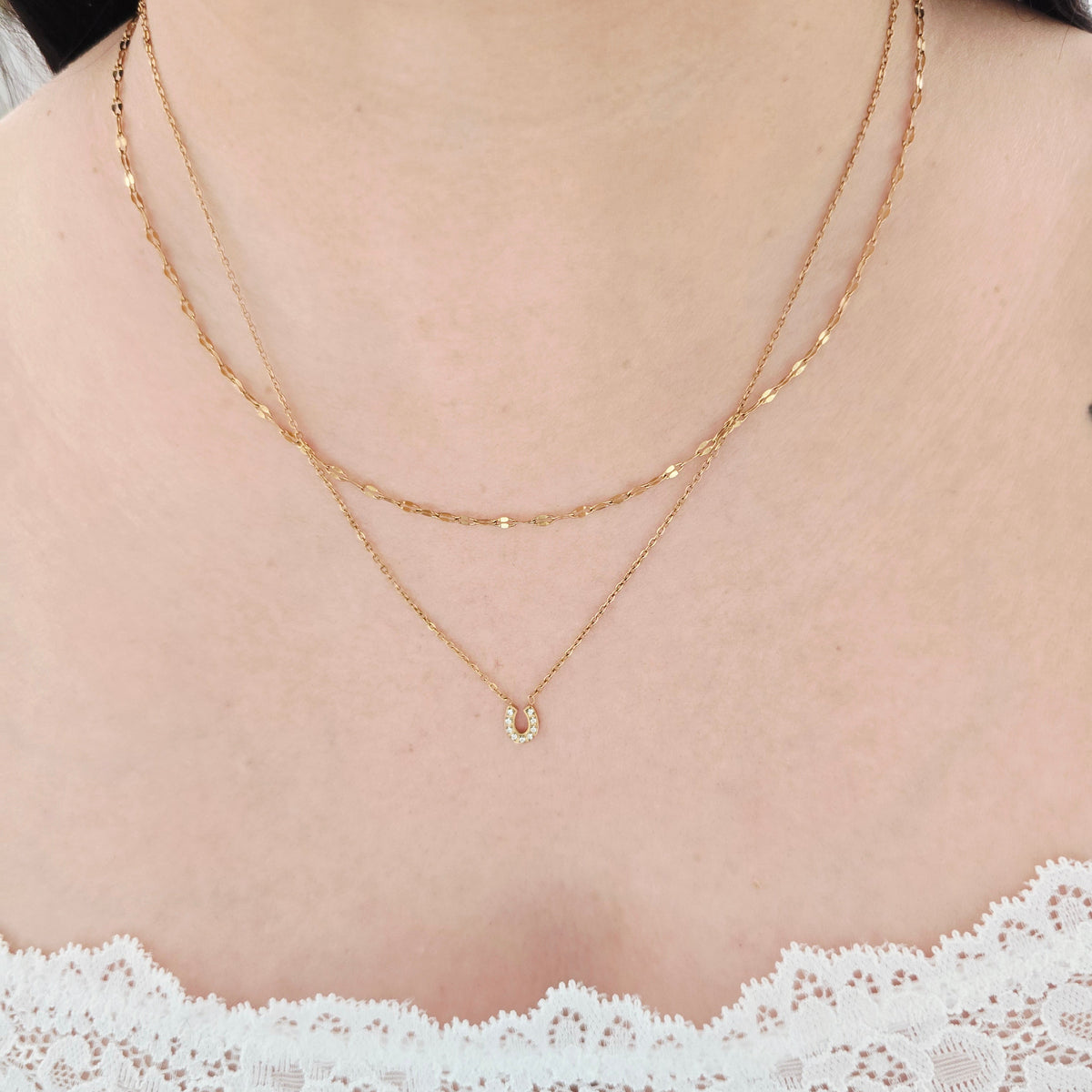 dainty gold good luck necklace waterproof