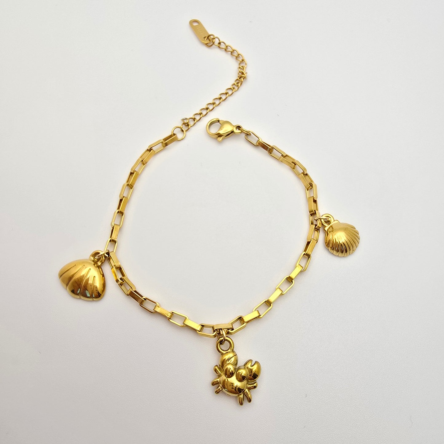 cute crab shells vacation summer bracelet waterproof