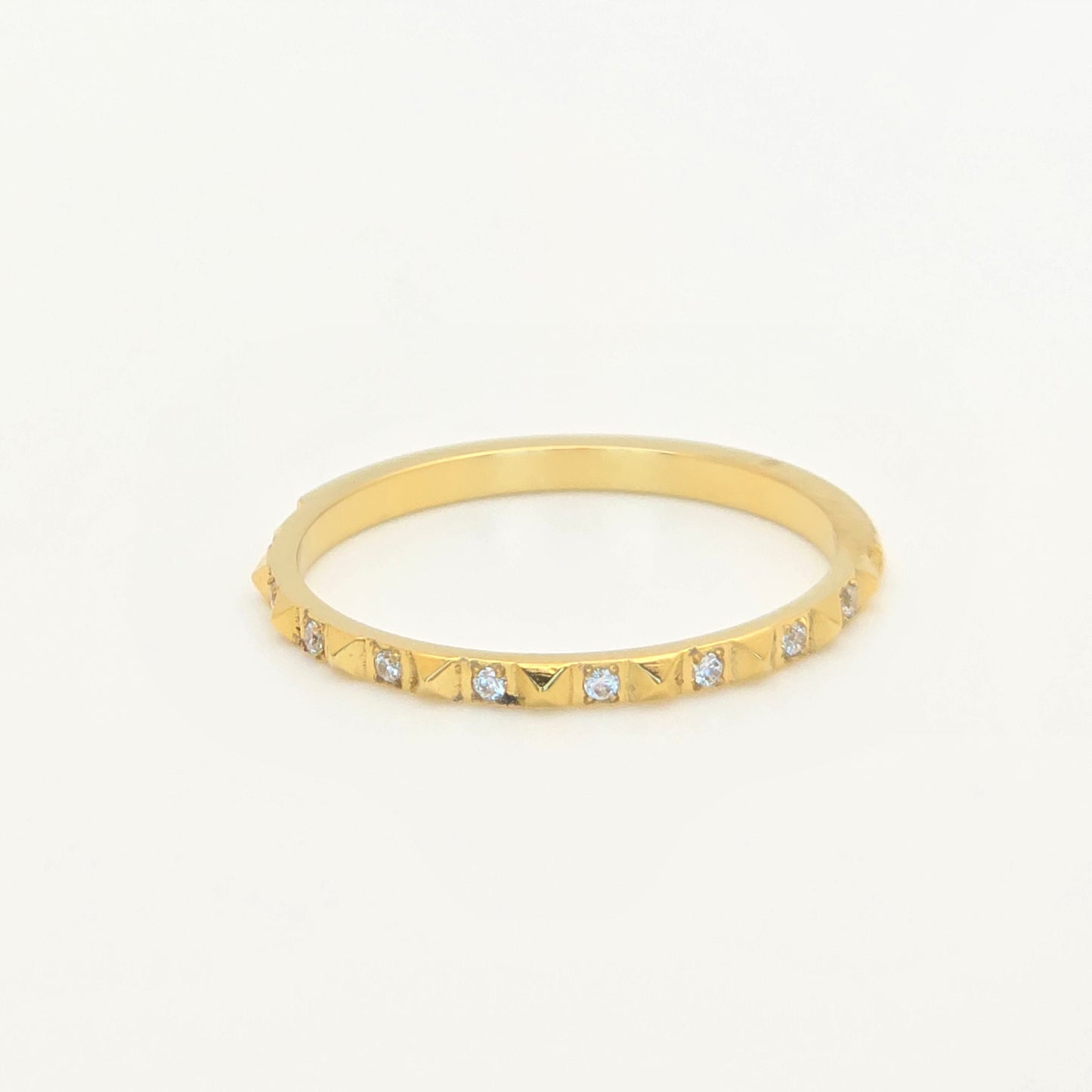 delicate spike waterproof stackable gold ring