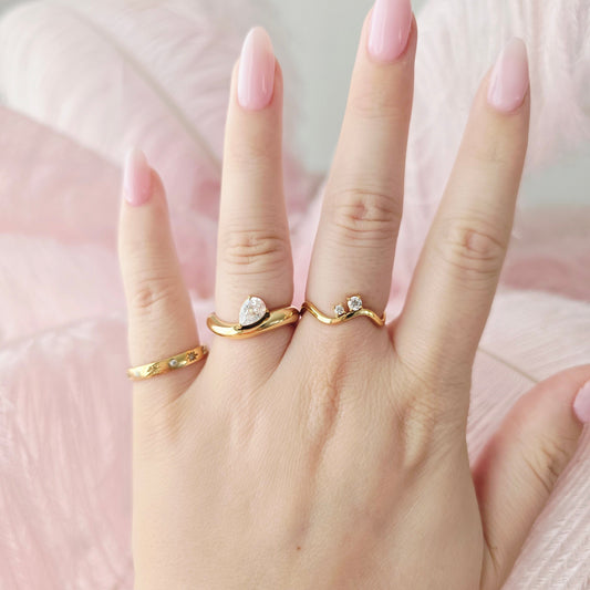 dainty waterproof stacking rings