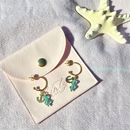 tiny nautical dangly lightweight earrings vacation jewelry