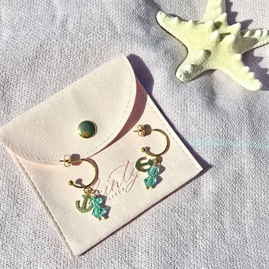 tiny nautical dangly lightweight earrings vacation jewelry