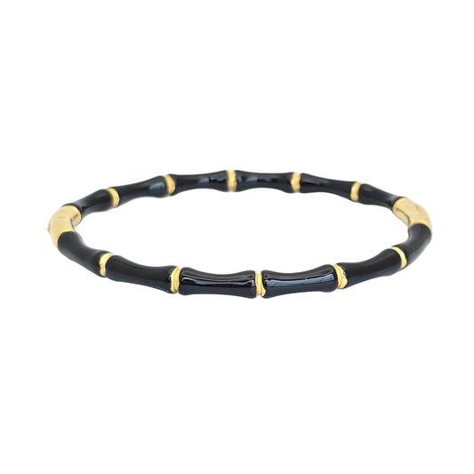 black bamboo bangle stackable waterproof