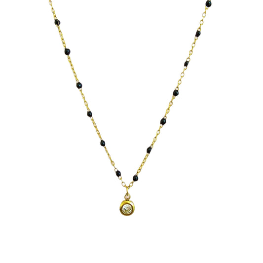 beaded gold waterproof dainty necklace