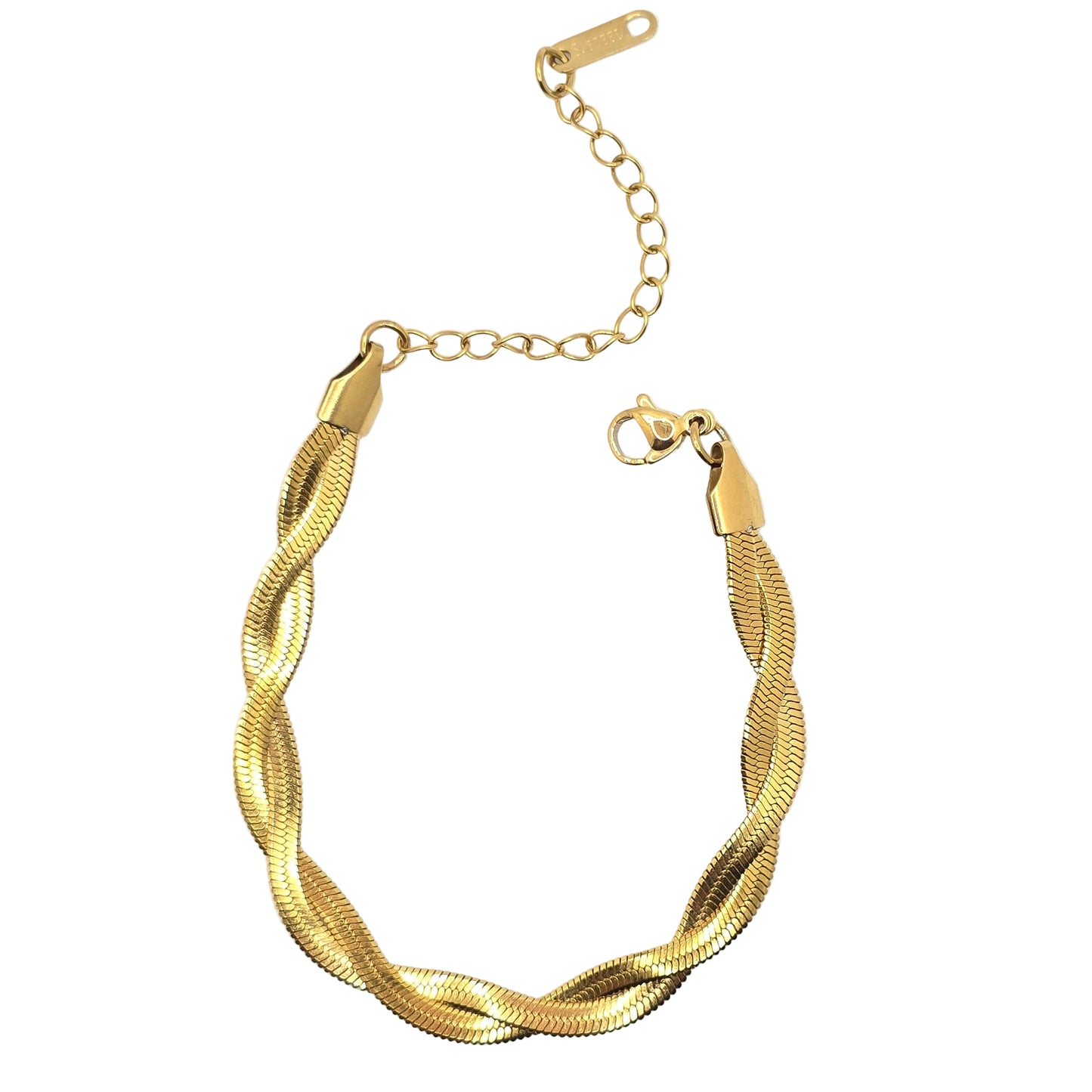 gold braid bracelet stacking