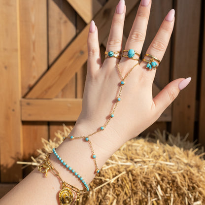 handchain bracelets rings turquoise