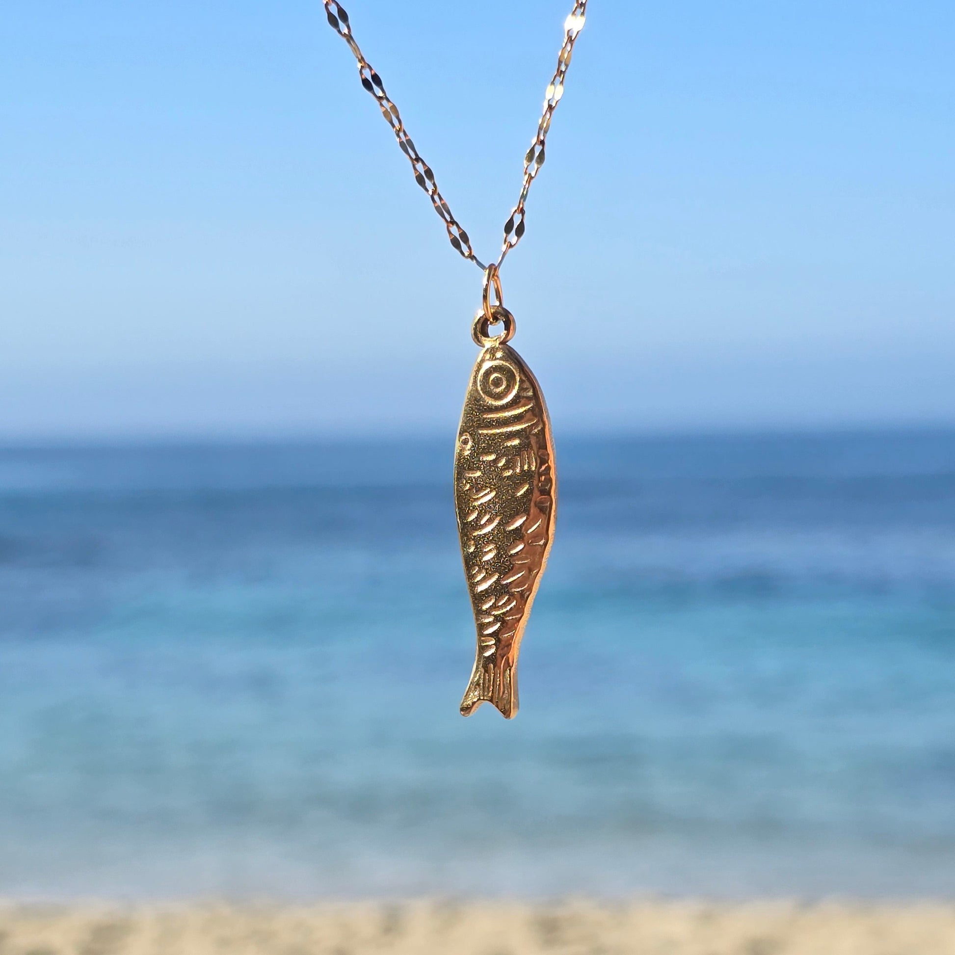 perfect fish gold necklace vacation jewelry layering