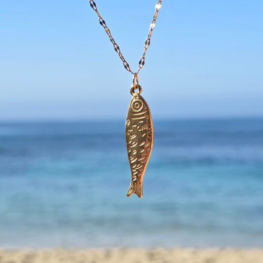 perfect fish gold necklace vacation jewelry layering