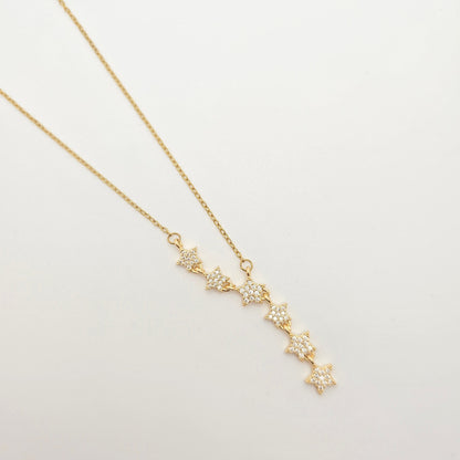 delicate stars gold necklace gift idea