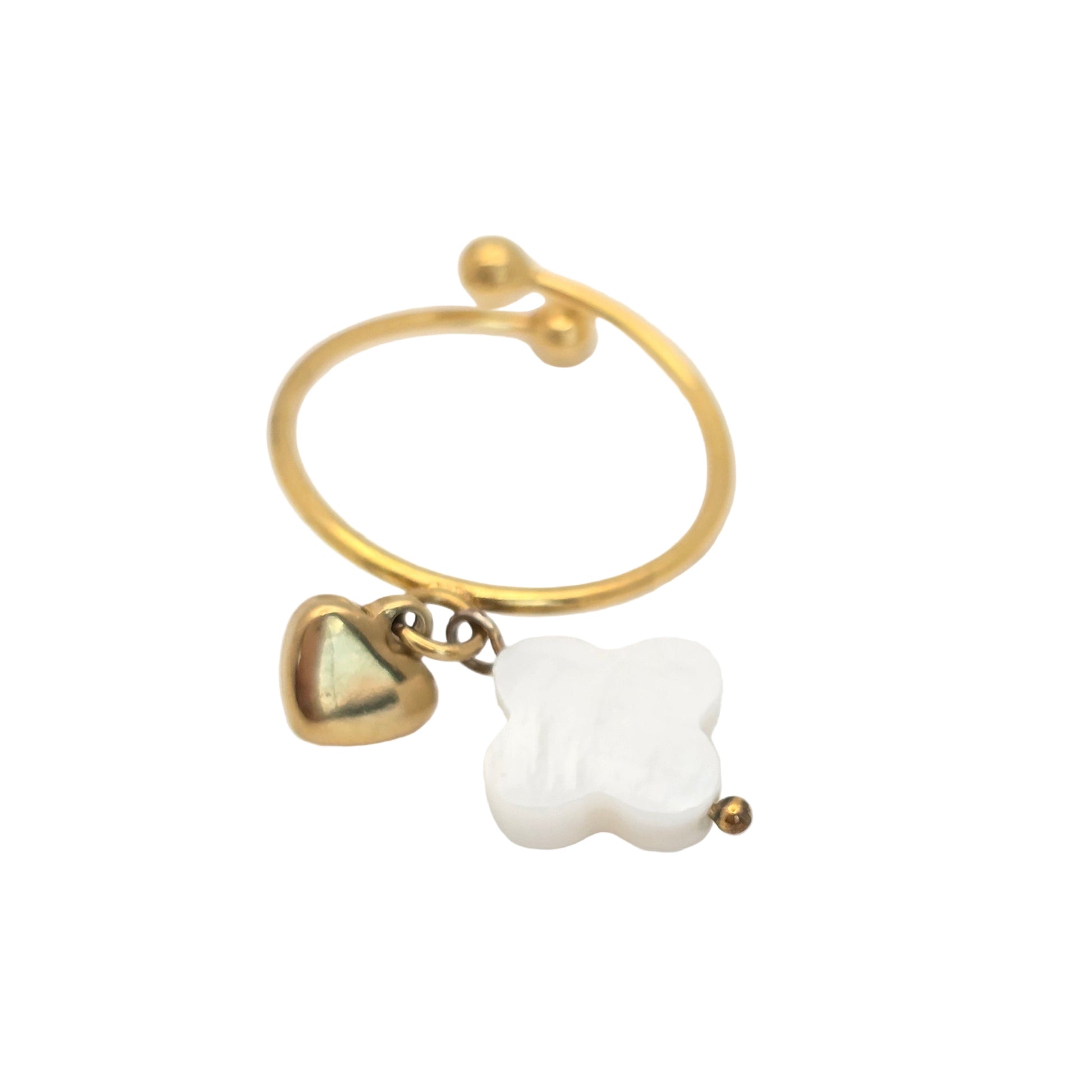 delicate tarnish free gold summer ring stackable