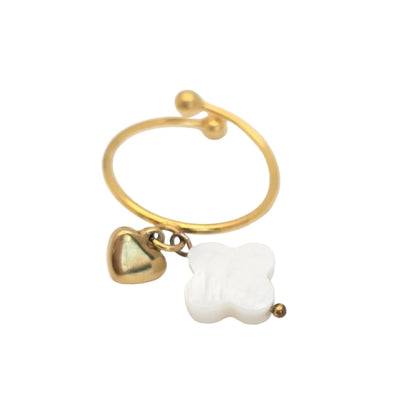 delicate tarnish free gold summer ring stackable