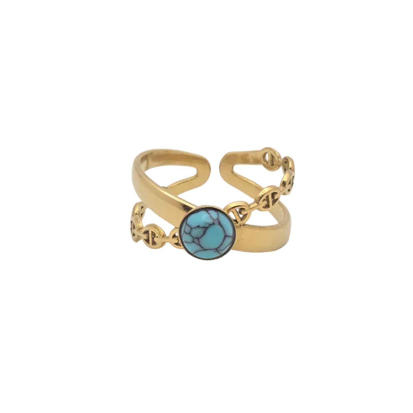 dainty gold turquoise ring summer jewelry