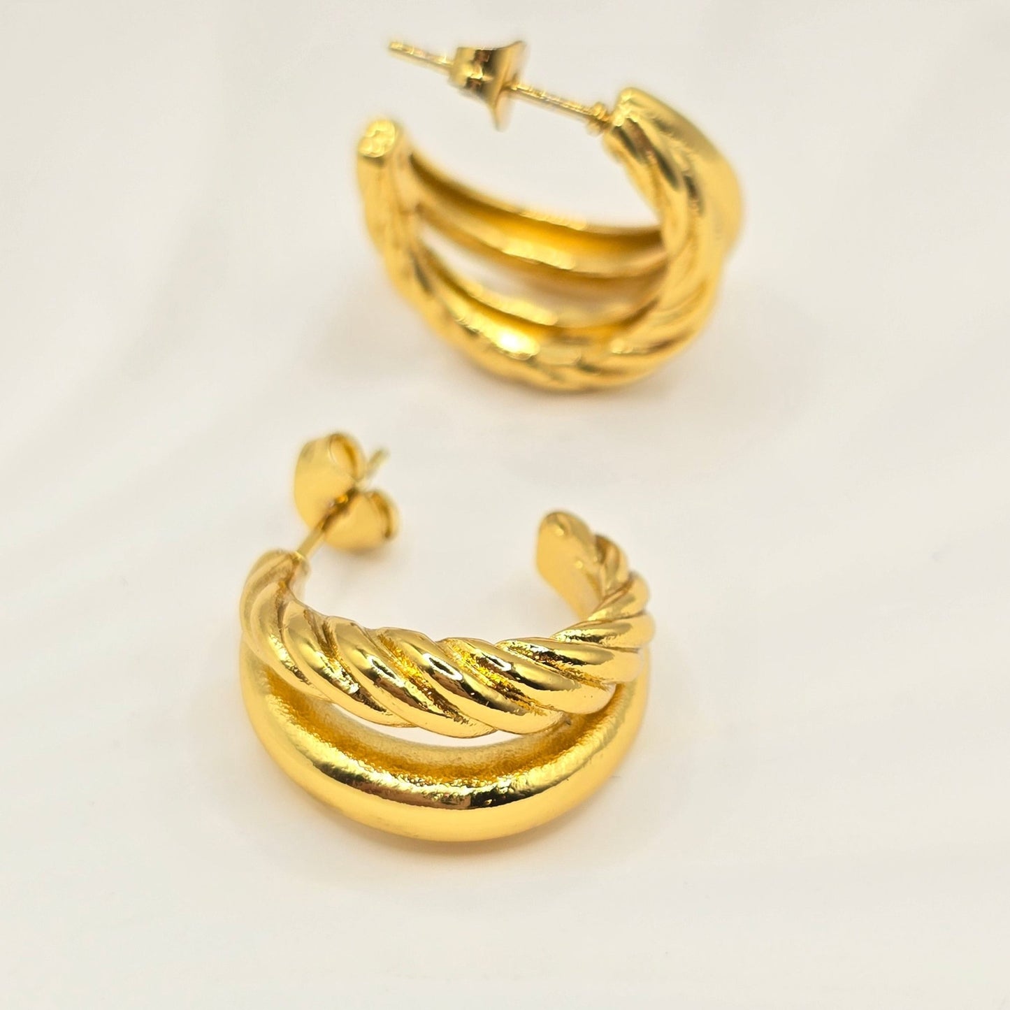 delicate gold hoop earrings viral