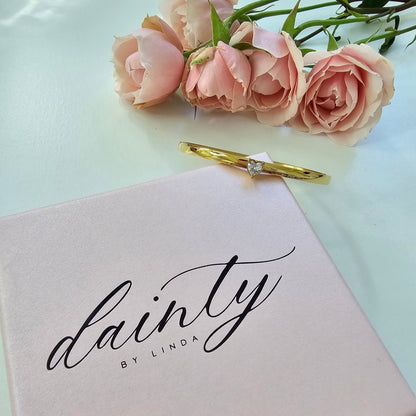 Waterproof Gold Heart Dainty Bangle