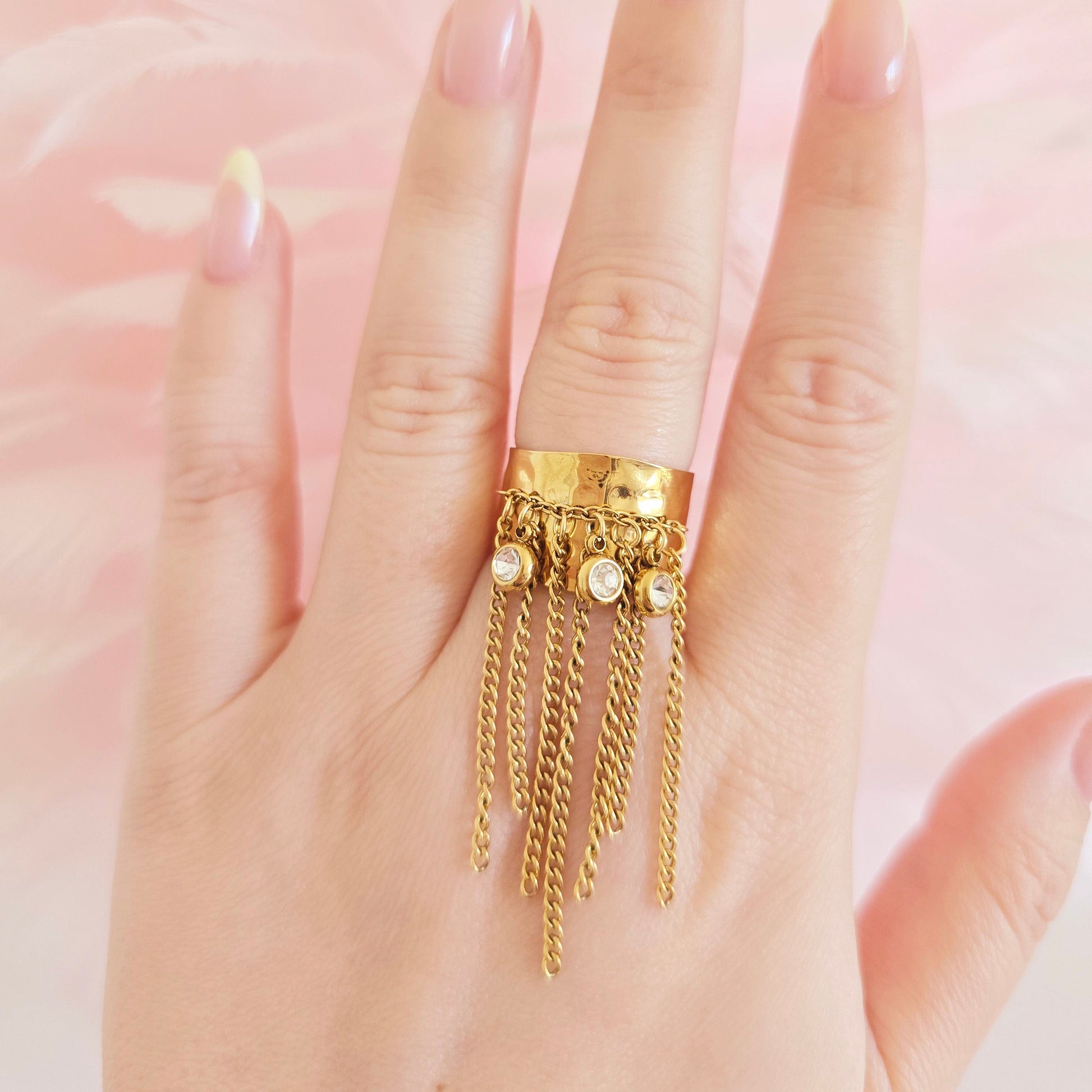 statement with charms and chains dangly
