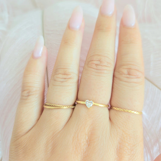 dainty gold stackable rings