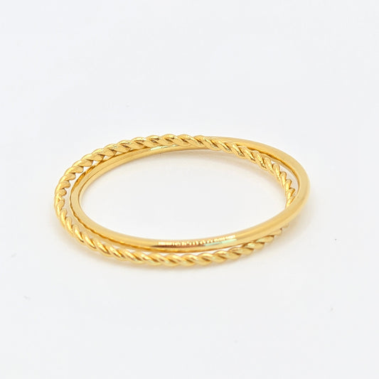 tiny thin delicate stackable dainty gold ring