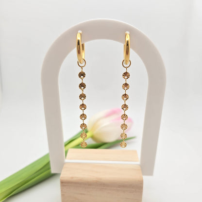 dainty lightweight gold dangle earrings