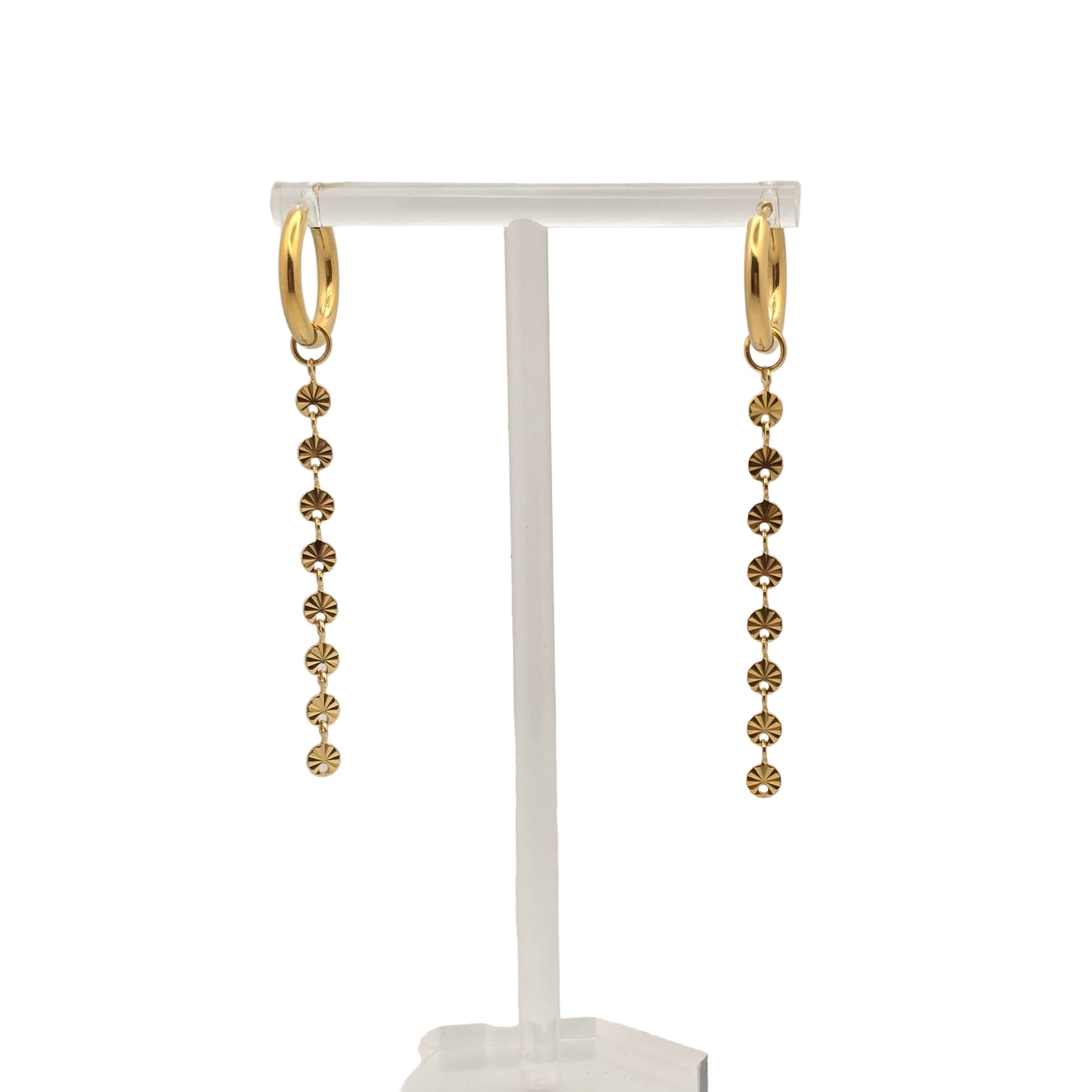 dainty gold drop earrings light weight