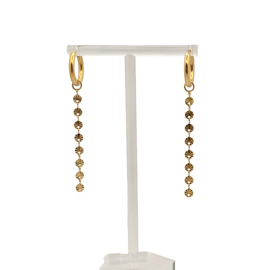 dainty gold drop earrings light weight